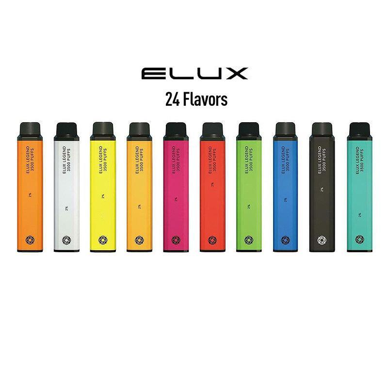 

Elux Legend Newest Disposable E cigarettes 3500Puffs Vape Pen 1500mAh Battery Vaporizer Stick Vapor Kit 2% 10ml Pre Filled Cartridge Device