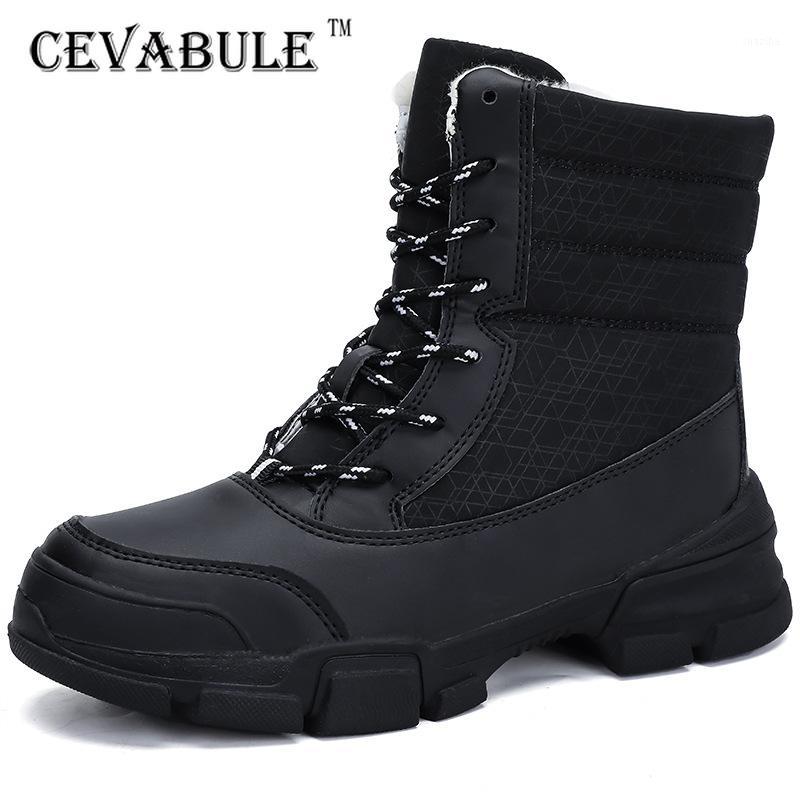 

CEVABLUE Snow Boots Winter Hot-Selling plus Hight-Top Snow Boots Women's Non-Slip Women's Large Size LCH-QJ99651, White