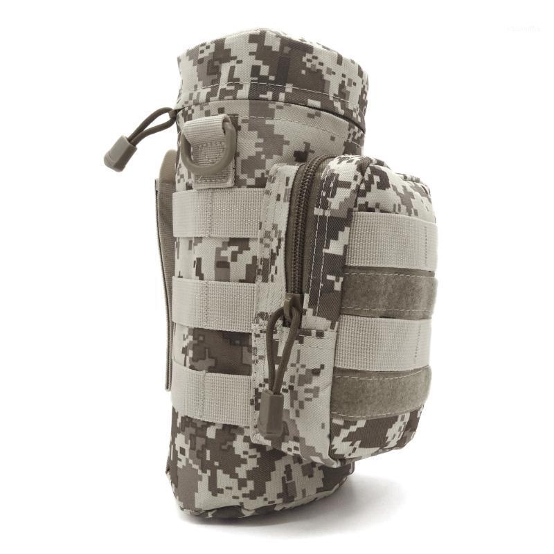 

camouflage molle tactical travel water bottle bays kettle carrier holder hiking bicycle camping travel water bag1