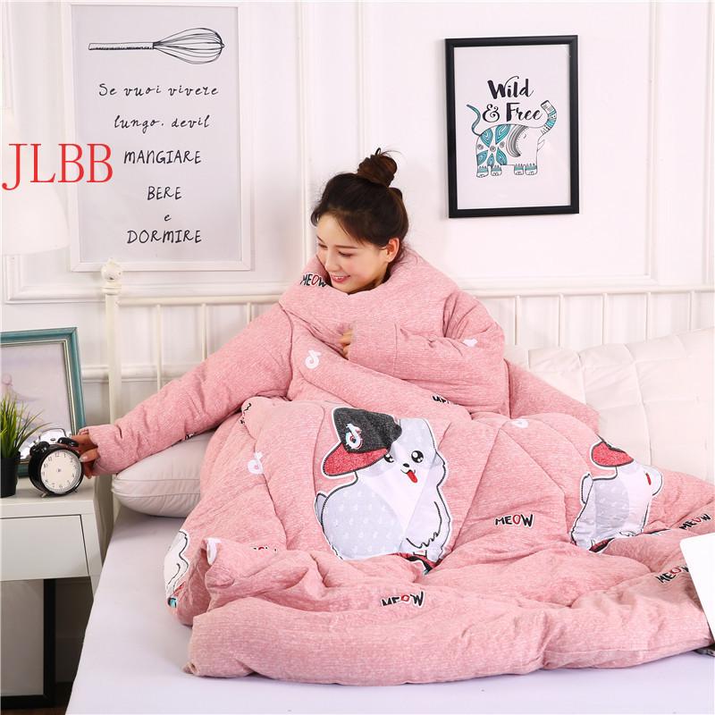 

Winter wearable comforter kids duvet with stuffing patchwork quilt warm bed blanket 150*200cm Muti-use cover leopard sofa throw, Grey comforter