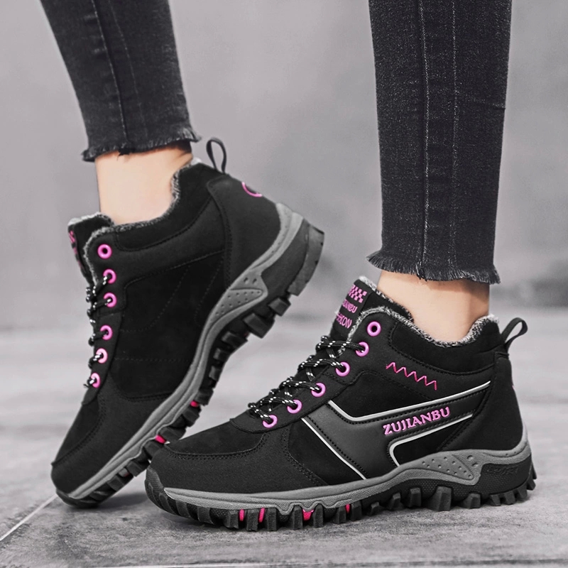 

Women Ankle Boots 2020 Warm Comfortable Winter Plush Snow Boots Non-slip Outdoor Hiking Sneakers For Women Ladies Casual Shoes #8349, Black