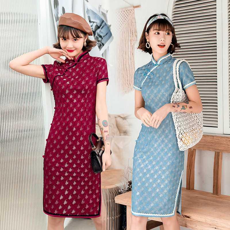 

classic Chinese traditional cheongsam dress old Shanghai improved qipao dress lace retro cheongsam chinese wedding1