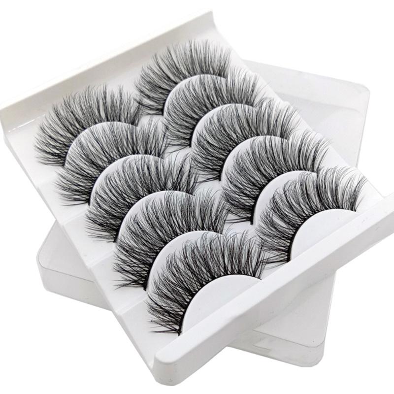 

5 Pairs 3D Mink False Eyelashes Beauty Lashes Wispy Mink Lashes Wispy Fake Eyelashes Makeup Maquiagem