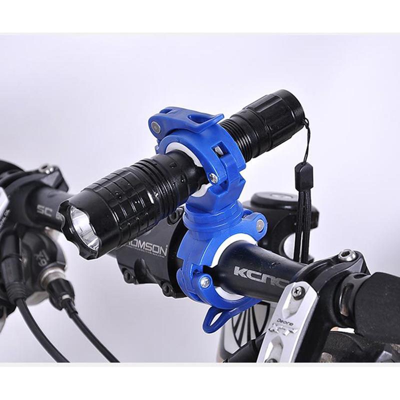 

360 Degree Rotation Cycling Bike Bicycle Torch Mount LED Head Front Light Holder Clip Pump Handlebar Holder parts