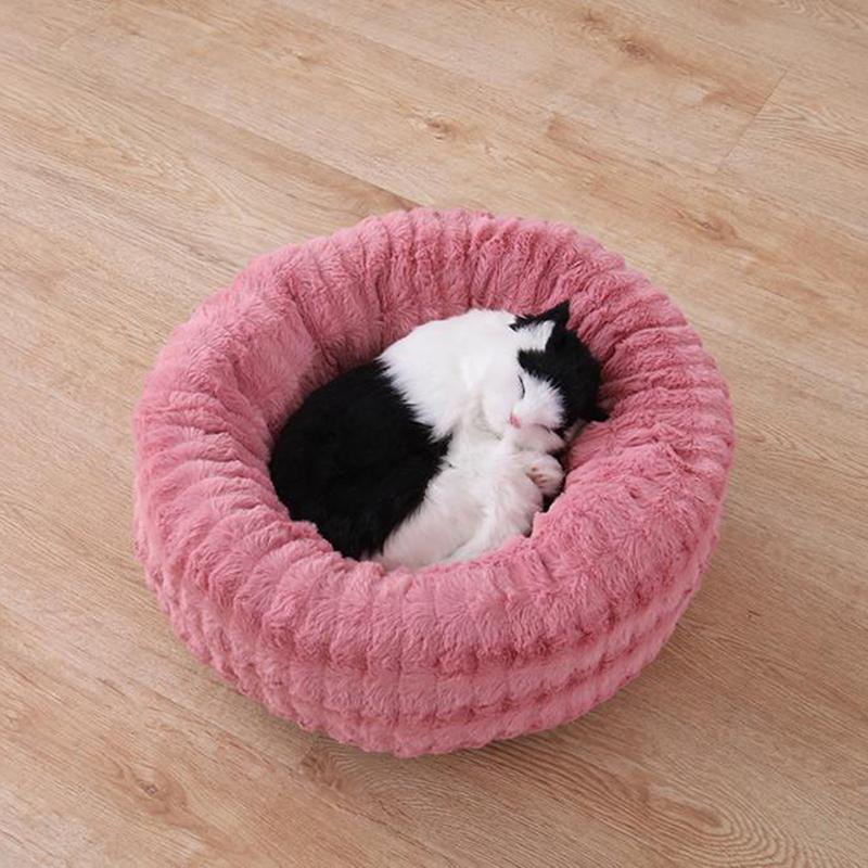 

Lovely Round Shape Cat Bed Pet Super Soft Plush Pads Products For Dogs Dog Breathable Lounger Sofa For Small Medium Dogs