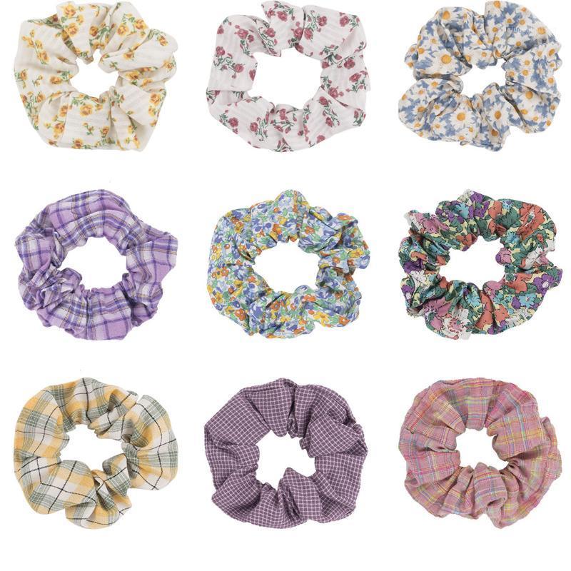 

XIMA 8pcs/lot Girls Women Srunchies Headbands Flower Elastic Hair Bands Girls Lovely Srunchies Bands Hair Accessories1, Mix