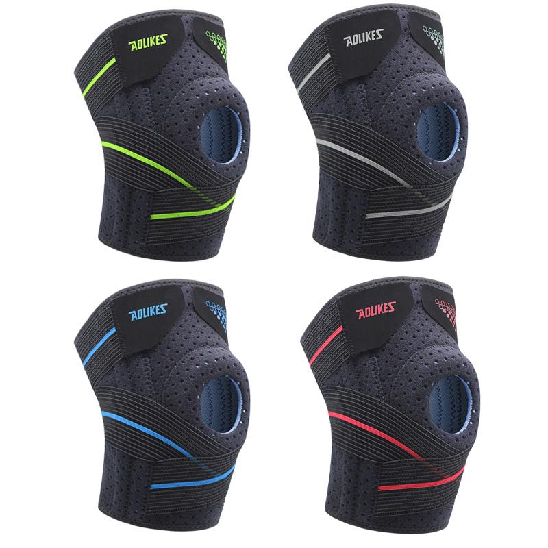 

1PC Elastic Knee Support Knee Pad Thermal Compression Leg Bandage Running Basketball Brace Safety Guard Strap Protector, Bl