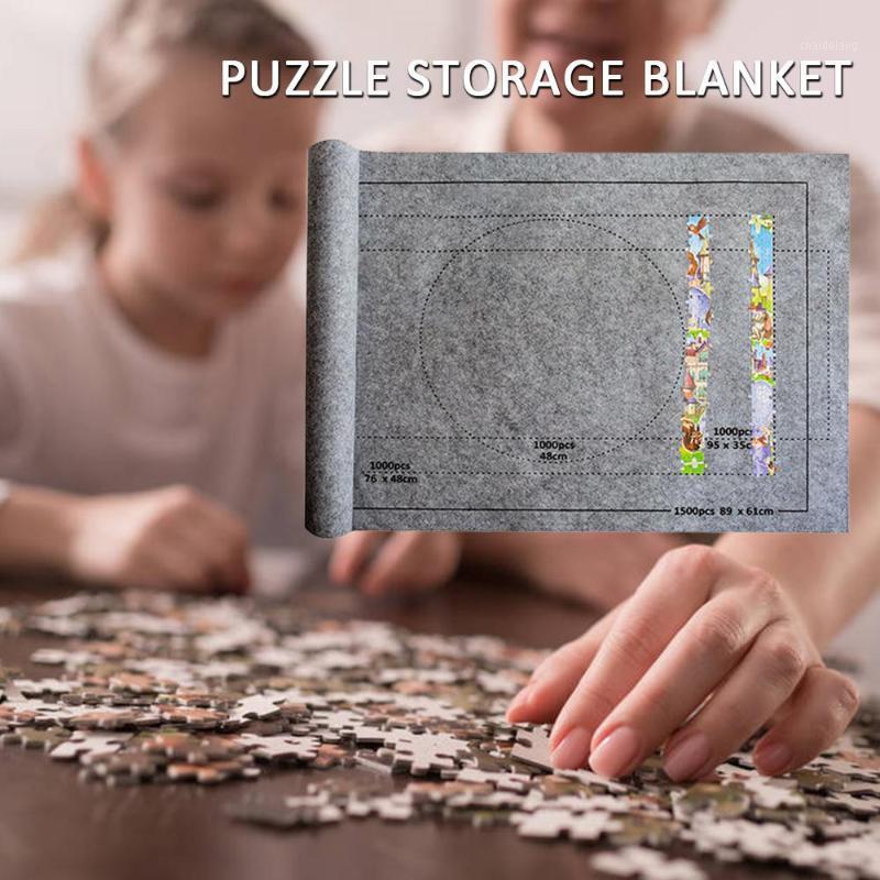 

Indoor Bedroom Puzzle Roll Jigsaw Storage Felt Mat Puzzle Roll Comfortable Soft Playing Game Furniture Home 24*46inch Colorful1, Black