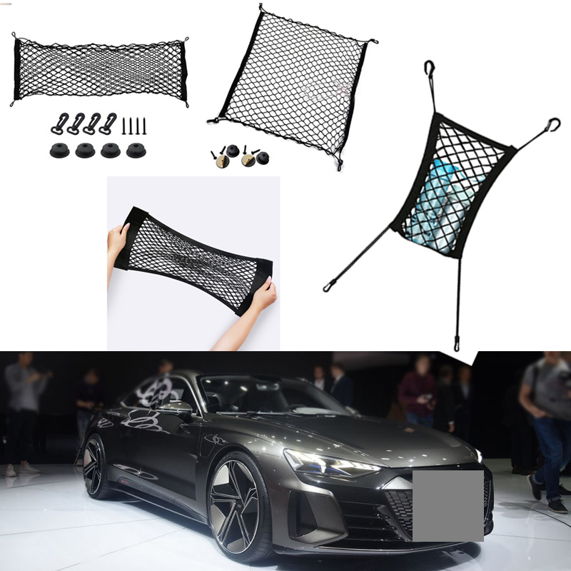 

For Audi e-tron GT Car Auto vehicle Black Rear Trunk Cargo Baggage Organizer Storage Nylon Plain Vertical Seat Net