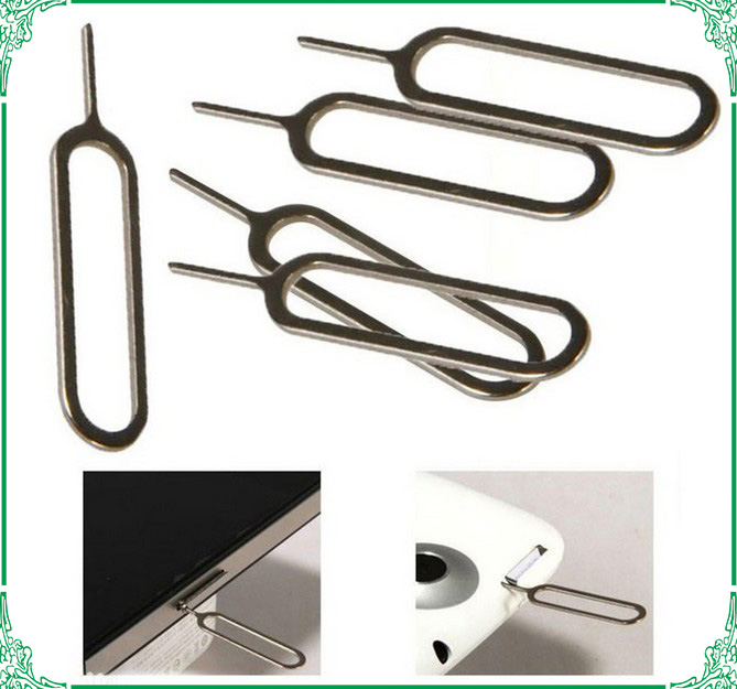 

Wholesale SIM card pins needles for iphone opening car tray holder micro sim Eject Pin Key tool