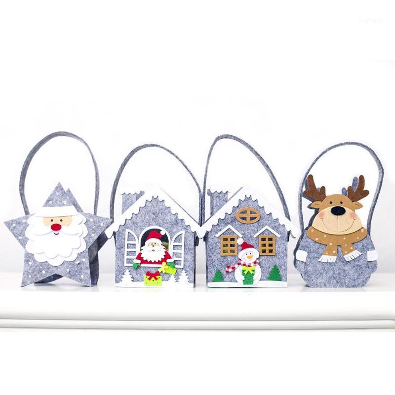 

Christmas Gift Tote Bags DIY Party Favor Non-woven Mini Treat Bags With Handle For Kids Adults Shopping1