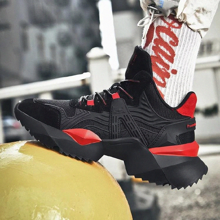 

Hip Hop Dance Street Chunky Sneakers Men Thick Bottom Mesh Casual Shoes Men White Fashion Tenis Masculino Adulto Sneakers #hL8A