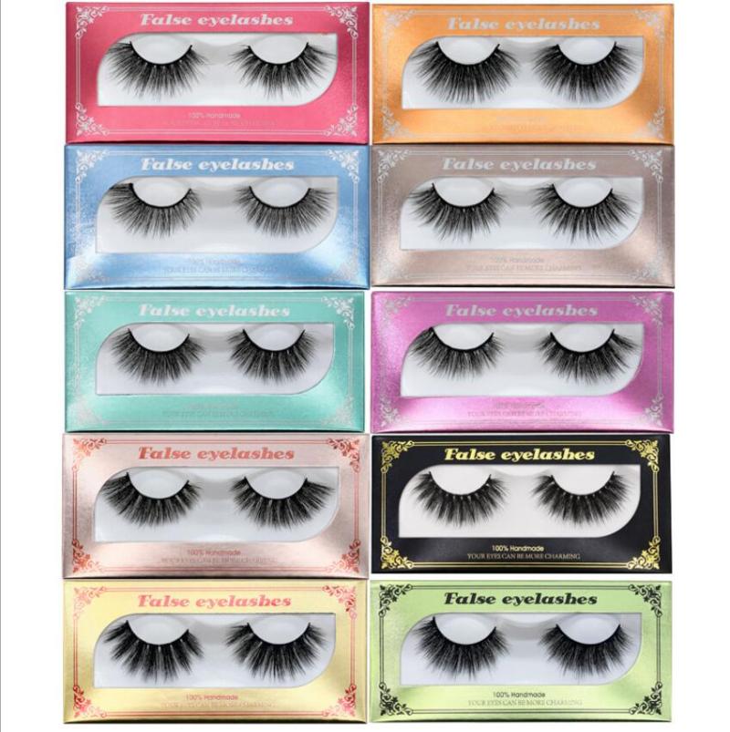 

10pcs False Eyelashes Hand Made Black Band 3D Mink Lashes Black Cotton Stalk Natural Long Eye Lash Reuse Daily Eye Extension