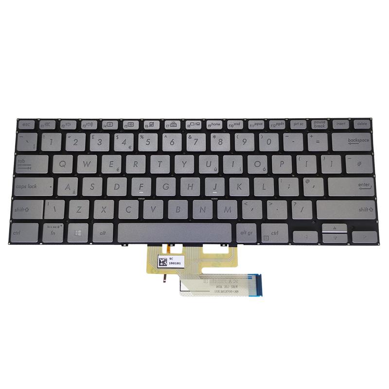 

laptop UK replacement keyboards for ASUS zenbook flip 14 UX462 UX462DA backlight silver gray 0KNB0-262NUK00 AEBKRE00010 English