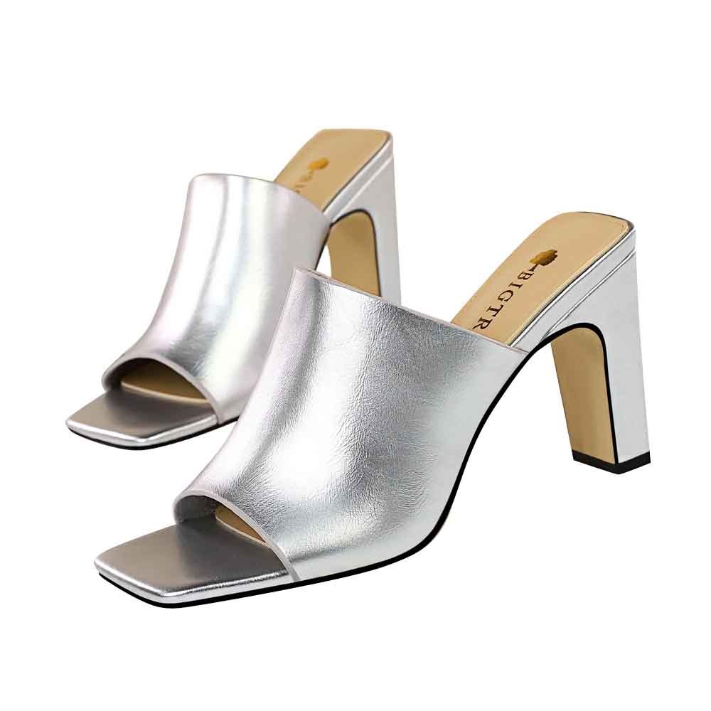 

Woman will see bombs fashion in black high heels yellow pink shoes feminine sandals W9HH, Silver
