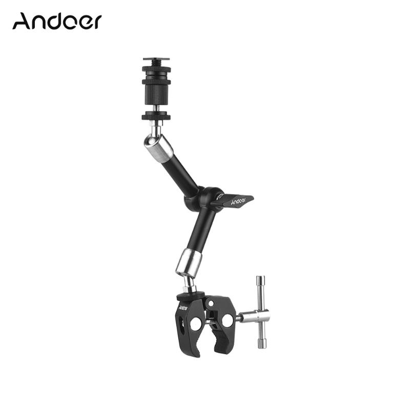

Andoer 7" 11" Stainless Steel Articulating Friction Arm with Pliers Clip for DSLR Camera Rig Monitor LED Light Flash Microphone