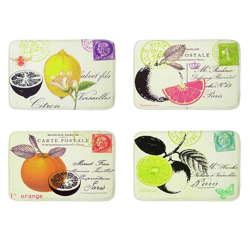 

Fruit Pattern Door Mats Outdoor Anti-slip Carpet Kitchen Home Floor Mats Flannel Bedside Rugs Water Absorption mat44, Mat44-02