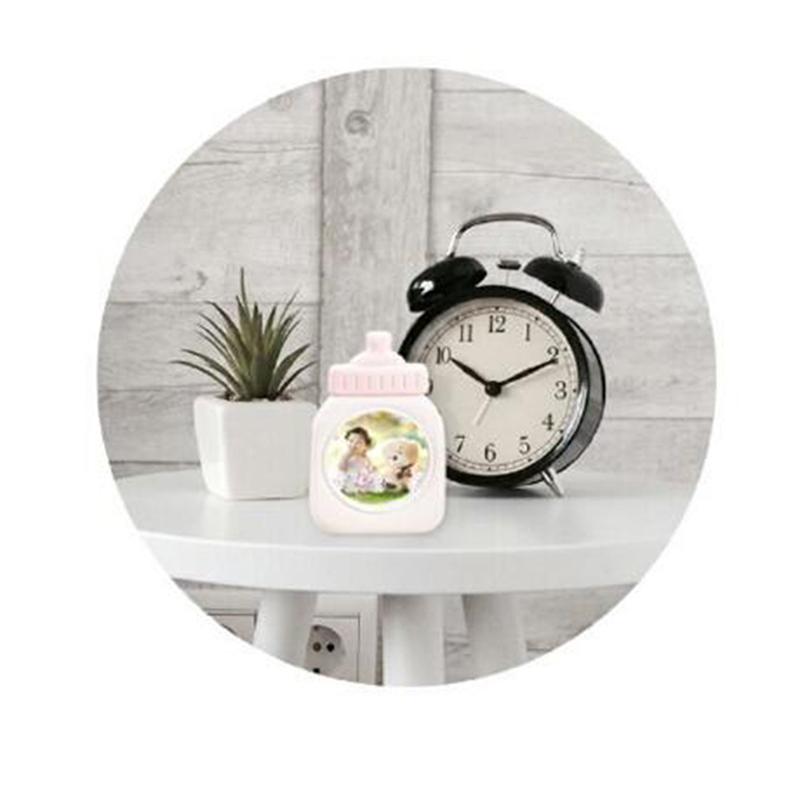 

1Pc Lovely Pink Baby Bottle Shape Photo Frame For Baby Shower Sweet Kids Birthday Supplies
