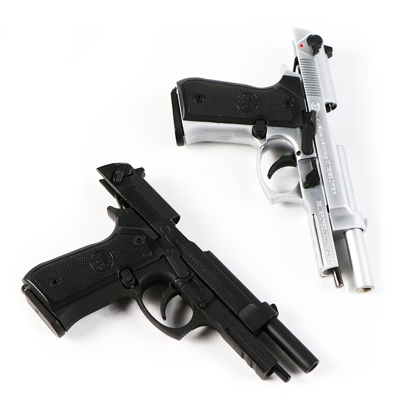 21691: 2.05 Beretta m92a1 alloy military simulation metal gun large model toy hand grab can not be fired1-image-747762993