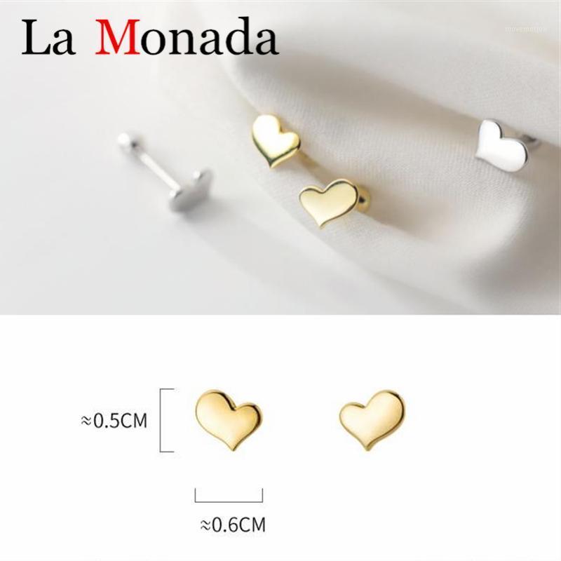 

100% 925 Ear Jewelry Cute Gold Silver Color Heart Stud Earring For Fashion Women Gift Wholesale1