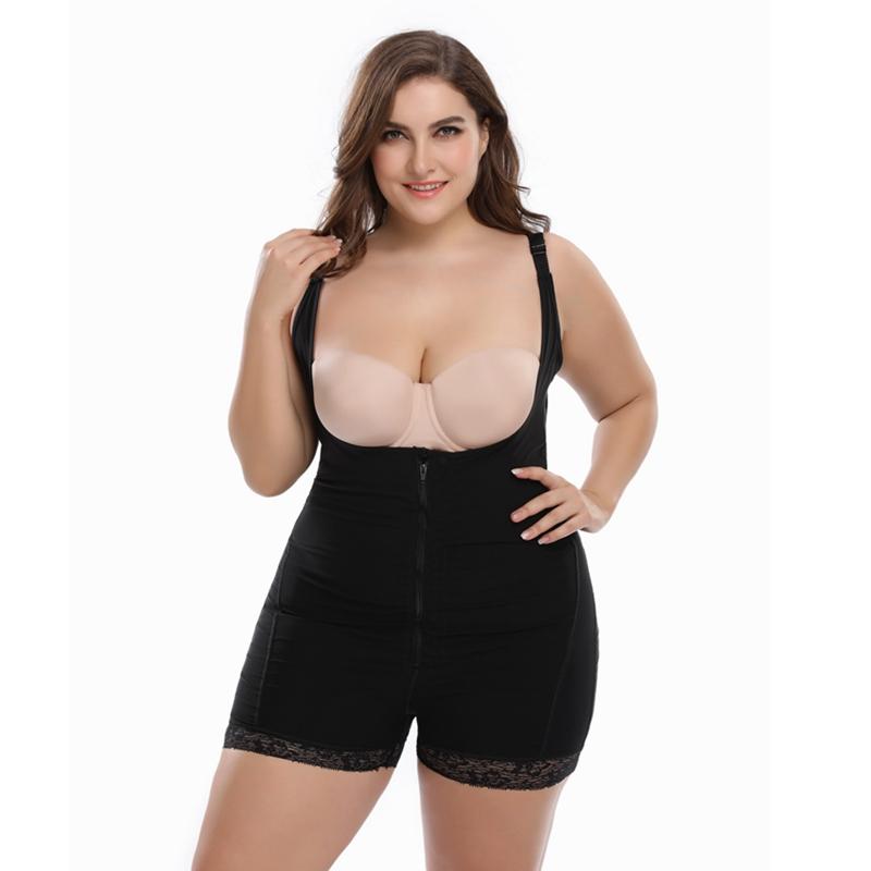 

Fajas Zipper Compression Shaper Full Body Shapewear Slim Body Plus Size Women Shaper with Adjustable Shoulder Strap Shapers, Nude 902