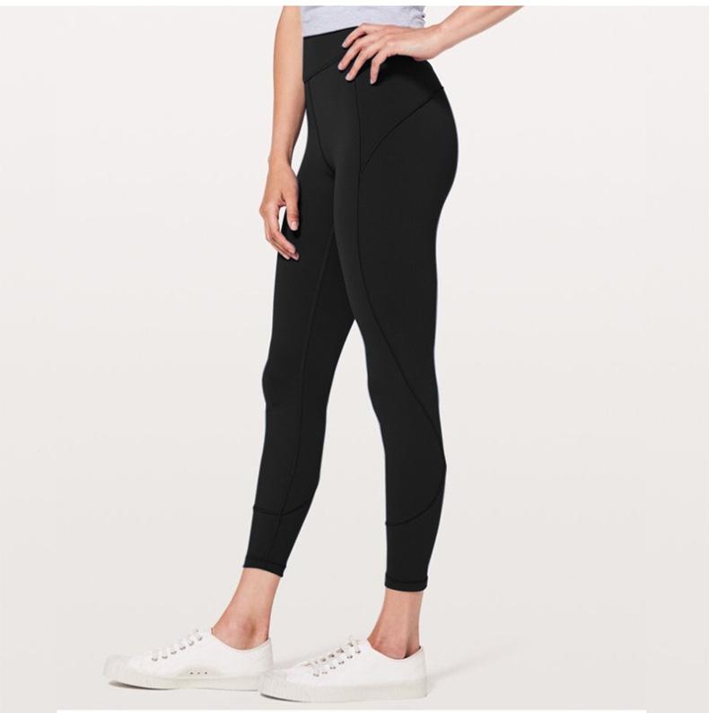 

Naked Material Yoga Pants High Waist Elastic Running Leggings Quick Dry Fitness Wear Yoga Outfits Ladies Brand Casual Tight, Black