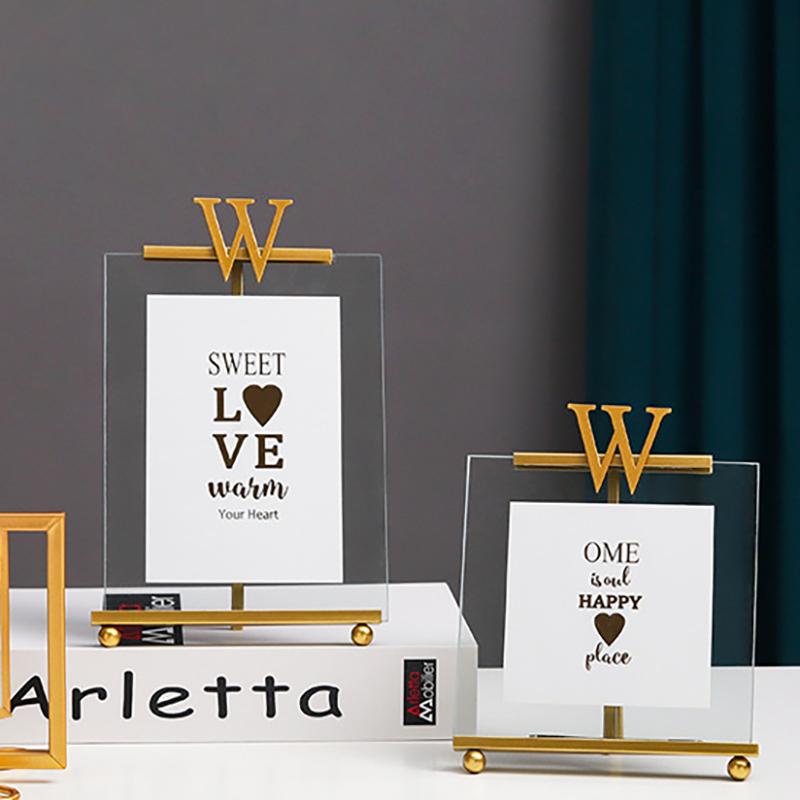 

Photo Frame Metal Geometric Picture Frame Metal Floating Artwork Picture For Photos, Plant Specimen Tabletop Display