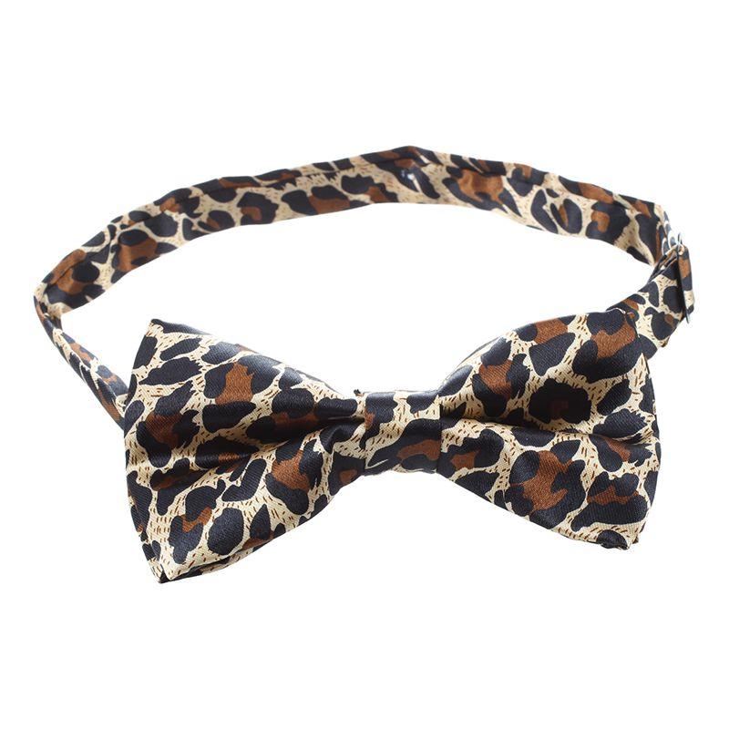 

Mens Tuxedo Leopard Print Bow Tie Bowtie Necktie Brown
