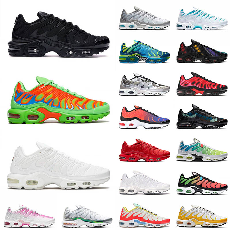 

TN plus 2021 New Quality Mens Womens Running Shoes Triple Black Sup White MEAN GREEN University Red Outdoor Trainers, C1 sail digital pink 36-40