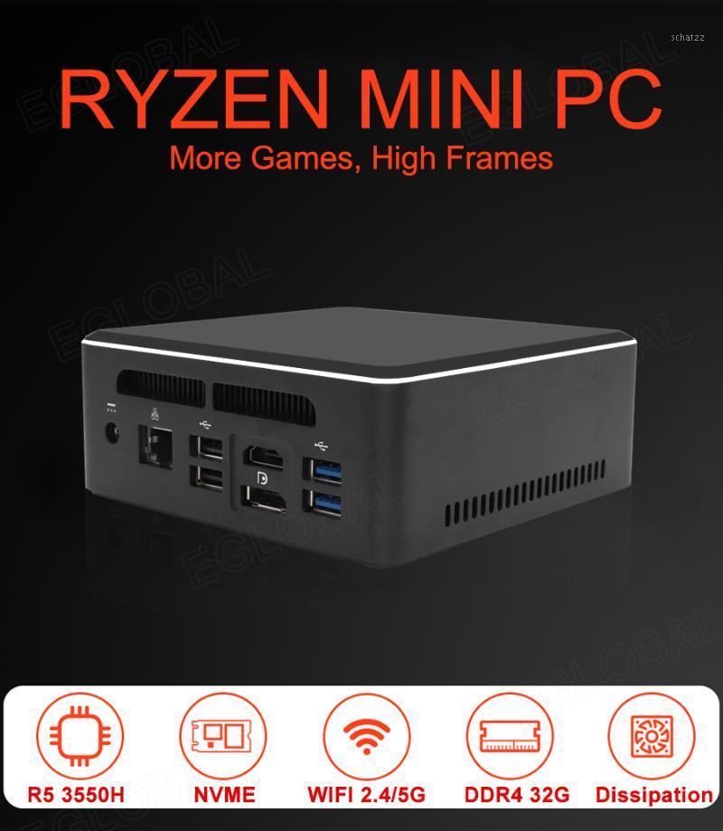 

New Coming ! AMD Mini PC Ryzen R3 2200 R5 2500 3550H R7 2700U Vega Graphic M.2 NVMe+2.5''SATA Gaming Computer Windows 101