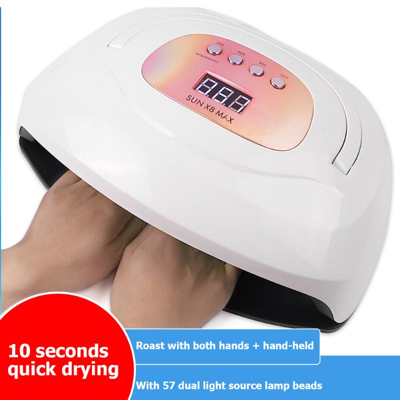 

Phototherapy Plastic LED Heating Lamp Nail Dryer Nail Polish Manicure Machine UV LED Lamp with Infrared Sensor, As pic