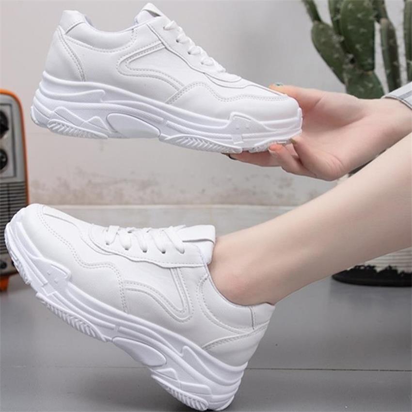 

2021 The New Growing Woman White Women's Training Ladies Thick Running Shoes Rt5v, White a