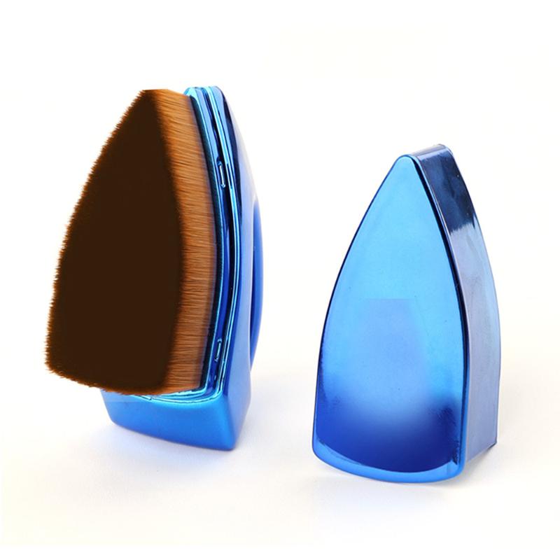 

Mini Iron Foundation Brush Loose Powder Brush Seamless Flat Head Makeup Brushes Face Blush Powder