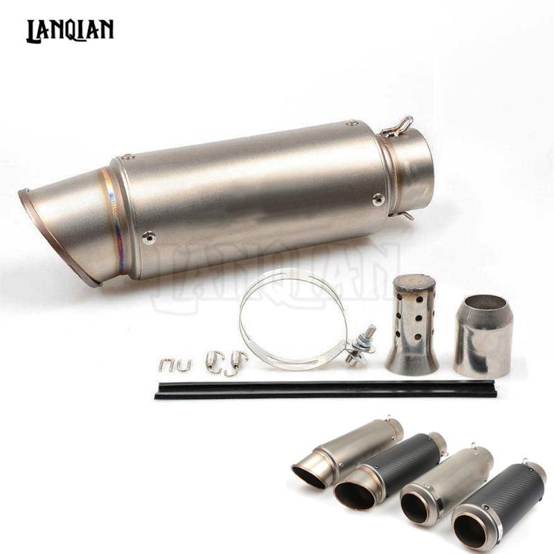 

For YBR 125 YZF R1 R3 R6 R125 R25R RSZ CBR600 YZF600 Universal Motorcycle Carbon Fiber Exhaust Pipe GP Exhaust Muffler