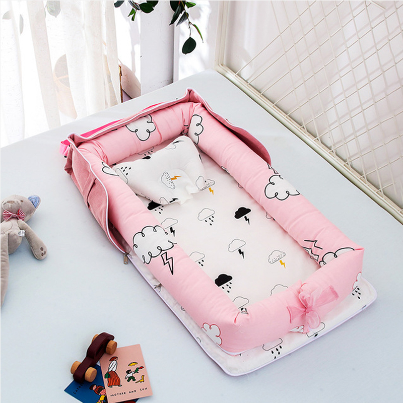 

Cribs For The Baby Portable Baby Nest Bed for Boys Girls Travel Bed Infant Cotton Cradle Crib Baby Bassinet Newborn Bed LJ200818