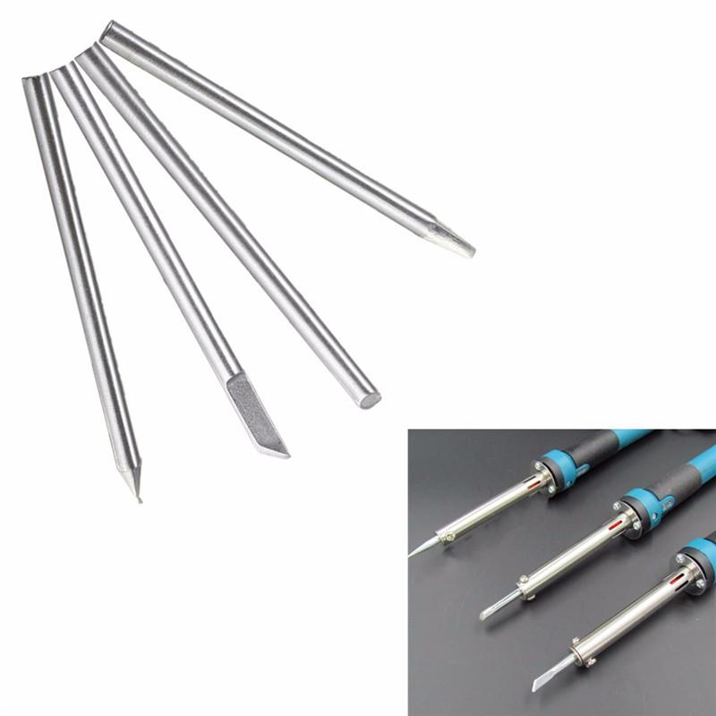 

3.7mm Dia 30W Replaceable Internal Heating Electric Soldering Iron Bit Silver Line Four Shape Tips 4 Types