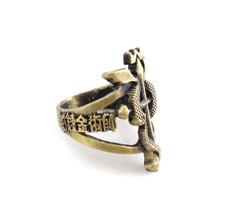 

Anime Fullmetal Alchemist FInger Ring Bronze Color Plated Is Very Beautiful