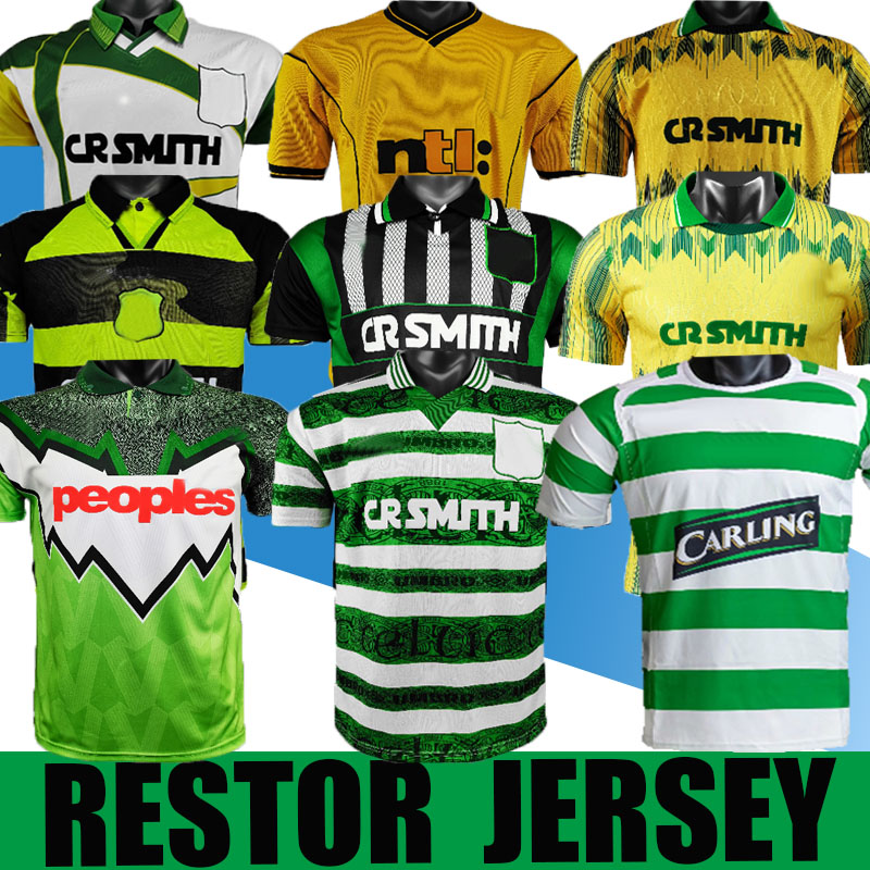 

Retro 1980 1991 1992 1995 1997 1998 1999 Celtic soccer jerseys 95 96 97 99 LARSSON NAKAMURA KEANE 91 92 Celtic yellow Sutton football shirts, Black;yellow