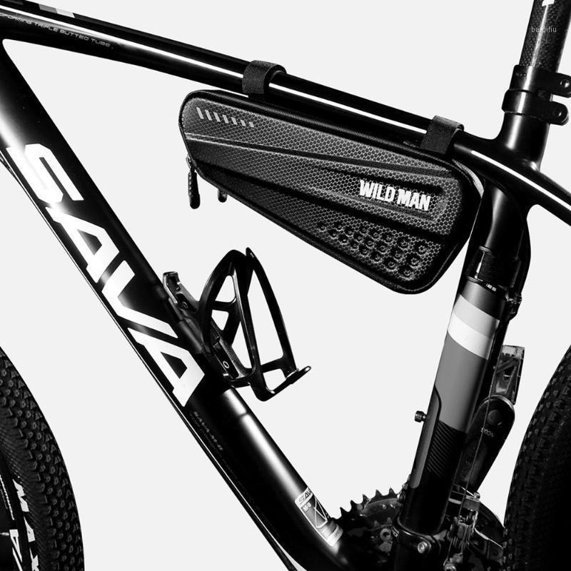 

Hot Sale Bike Triangle Bag Multi-function WILD MAN Hard Shell MTB Bike Bags Triangle Pouch Frame Front Top Tube Phone Case1