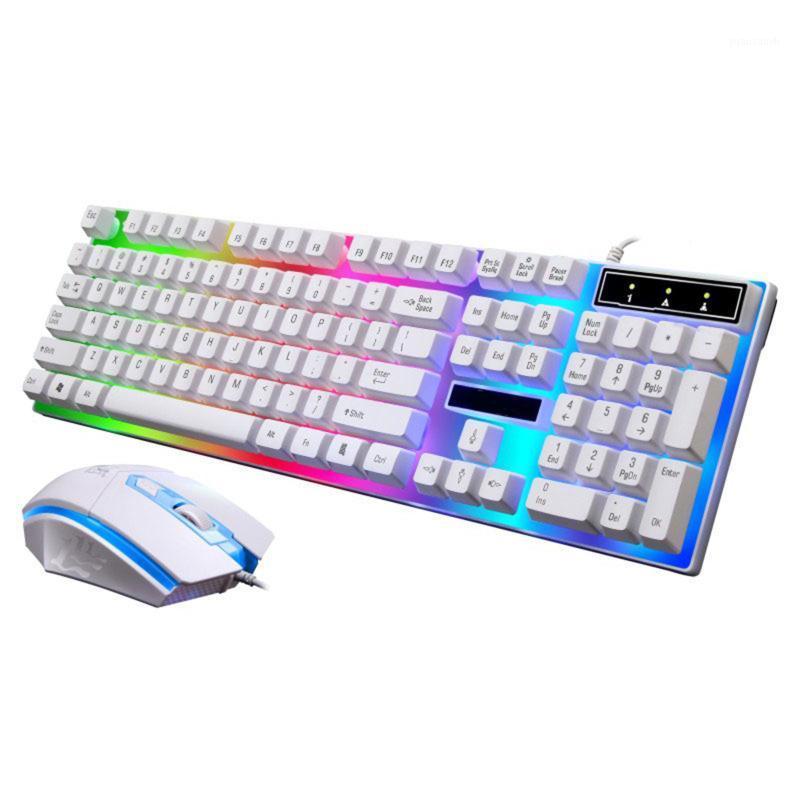 

Fashion 104 keys Gaming Keyboard Mouse Set Wired USB Ergonomic Keyboard Mouse with RGB Backlit For Win XP/7/8, Mac 10.21