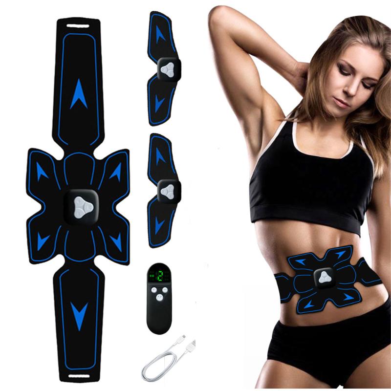 

EMS Electric Abdominal Muscle Stimulator Rechargeable Remote Control ABS Smart Muscle Trainer Fitness Strength Slimming Massage