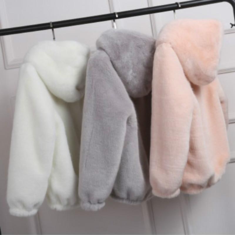 

Fur coat ladies winter Korean short women' warm loose plush hooded thick coat faux fur 2020 women' clothing, 01