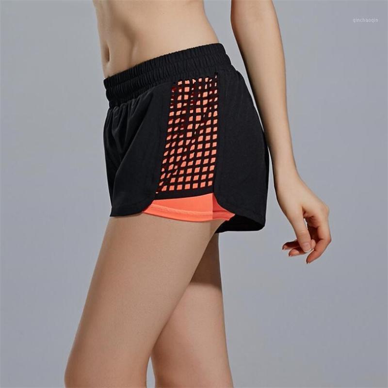 

DICHSKI 2 In 1 Sports Runing Shorts Women Yoga Shorts Push Hips Sexy Middle Waisted Gym Fitness Elastic Quick Dry Running1, Q239 green