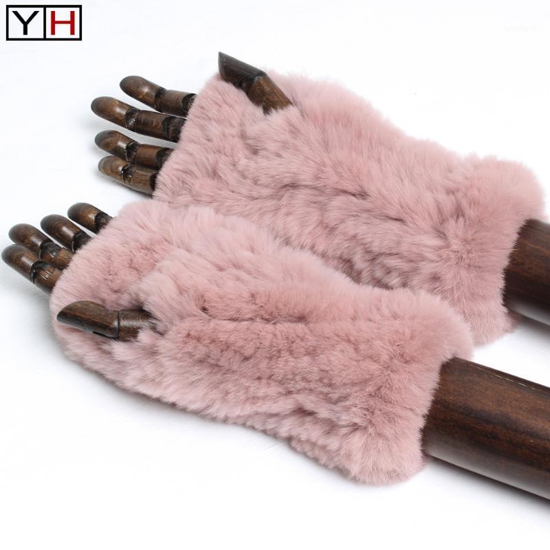 

Lady Winter 100% Natural Real Rex Fur Glove Women Soft Rex Fur Glove Foashion Warm Knitted Genuine Gloves1