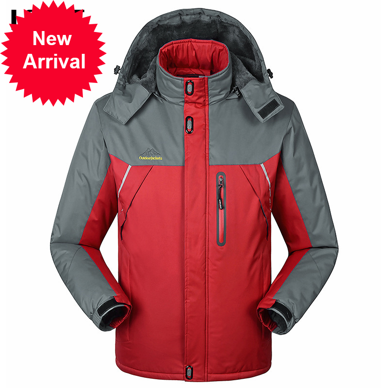 

30 c thicker velvet setting down -parka coat 6xl 7xl 8xl 9xl 2020 warm winter waterproof male windproof jacket, 2020 828 black