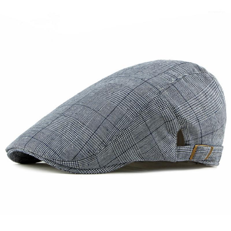 

Plaid Duckbill Cap Vintage Striped Driving Golf Ivy Cap Retro Cotton Gatsby Tweed Beret Hat Peaky Blinders Newsboy Peaked Hat1, Black