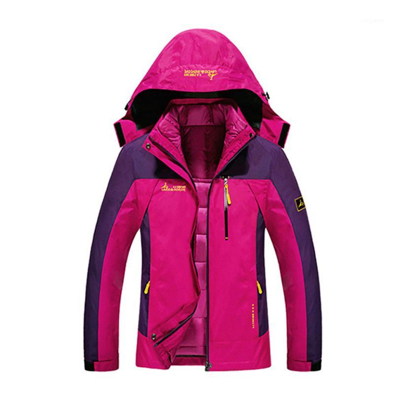 

Outdoor Jackets Women Hiking Sking Climbing Winter Warm 3in1 Hood Detach Windbreaker Beautiful Waterproof Thermal1, Orange