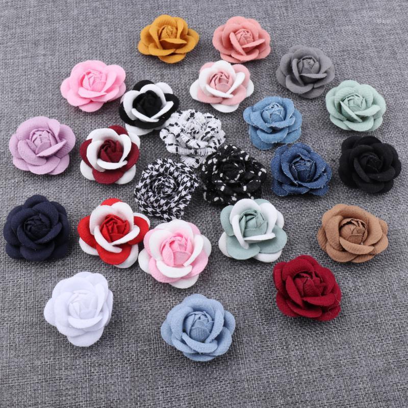 

5pcs/4cm Artificial Flower Head DIY Appliques Kids Headwear Flower Hair Bow Handmade Accessories Cloth flowers1, 19