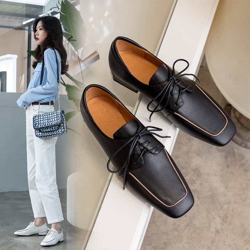 

2021 Female Natural-leather Bombs 22-24.5cm Ladies Shoespigskin Palm + European and Superfine Fiber Lining SU5C, Black