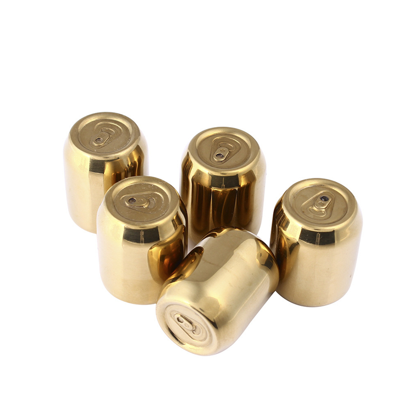 

2021 New Golden Stainless Steel Ice Cubes Bar Vodka Whisky Wine Beer Cooler Rocks Coolers Md5w